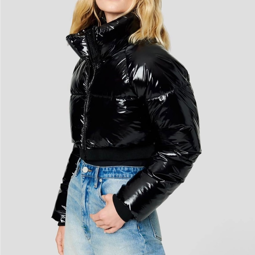 BLANK NYC Cropped Cold Lover Puffer Jacket, Medium